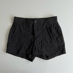 athleta trekkie shorts, black, 0